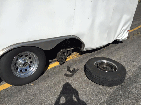 1. One of the transport traiers suffered a shattered bearing at Salt Lake City.
